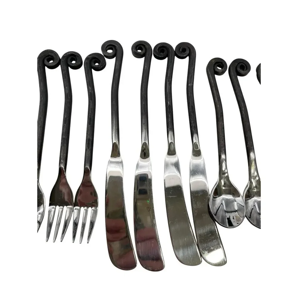Gourmet Settings Treble Clef Mini Set Spreader Mini Spoon Cocktail Fork Set 12